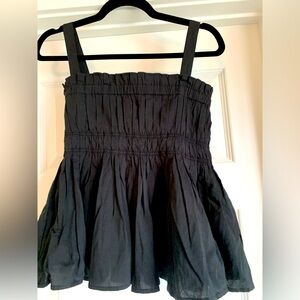 Ice bird flowy tank top gathered bodice